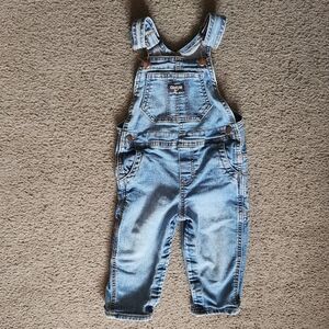 OSH KOSH Toddler Denim Overalls Size 18 Mo Faded Pants